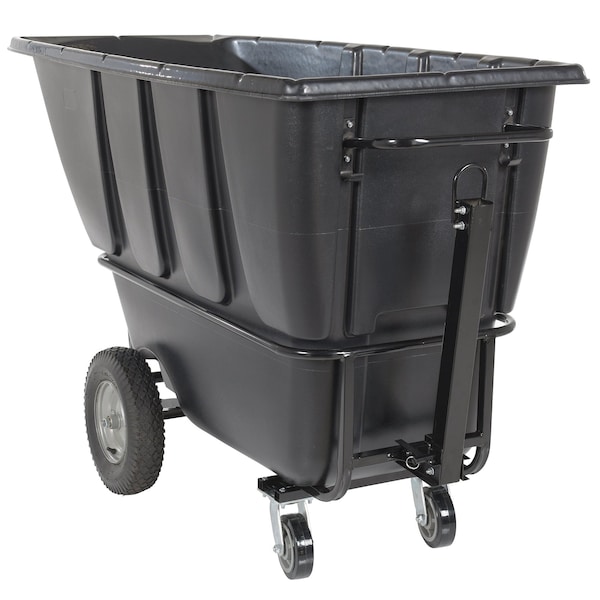 Vestil HEAVY DUTY TILT TRUCK 1 CU YD BLACK TOWABLE TDT-TB-100-HD-BL - main